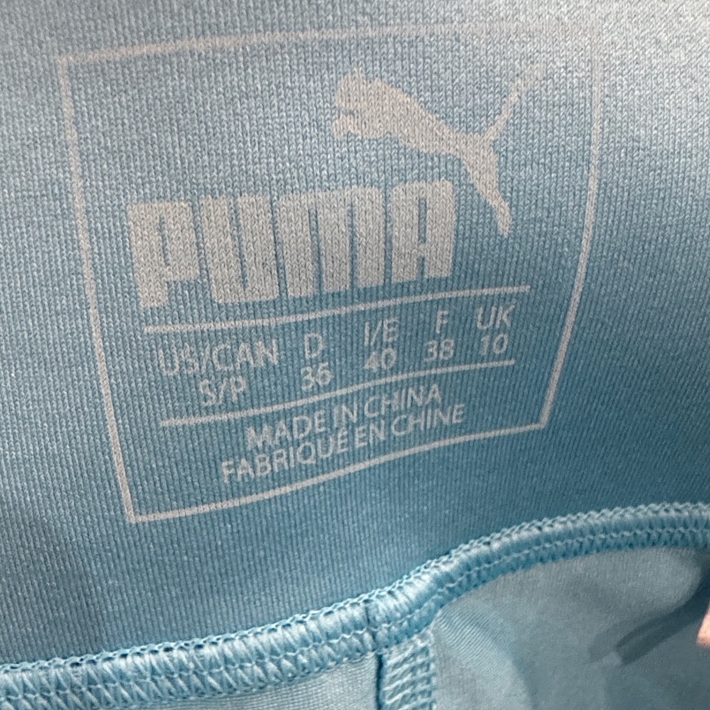 Puma Women's Light Blue & White Plaid Athletic Mini Skirt - Picture 2 of 5